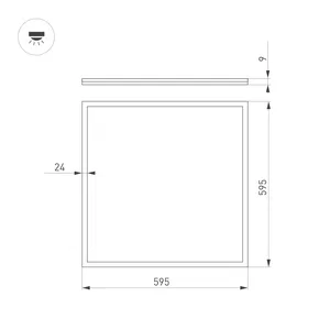 Светильник DL-INTENSO-S600x600-40W Warm3000 (WH, 120 deg, CRI90, 230V) (Arlight, IP40 Металл, 5 лет)