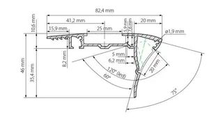 Профиль с экраном ALU-STAIR-DK-2000 ANOD+FROST (Arlight, Алюминий)