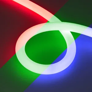 Лента герметичная MOONLIGHT-TOP-F280-D25mm 24V RGB 360deg (14.4 W/m, IP65, 3535, 5m, wire x1) (Arlight, Вывод прямой, 3 года)