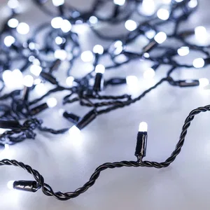 Светодиодная гирлянда ARD-STRING-CLASSIC-10000-BLACK-100LED-MILK-FLASH White (230V, 7W) (Ardecoled, IP65, 1 год)