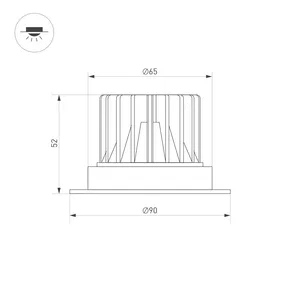 Светильник MS-ATLAS-TRIMLESS-R50-6W Warm3000 (BK, 40deg, 230V) (Arlight, IP20 Металл, 5 лет)