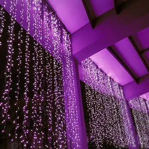 Светодиодная гирлянда ARD-CURTAIN-CLASSIC-2000x1500-CLEAR-360LED Pink (230V, 60W) (Ardecoled, IP65)