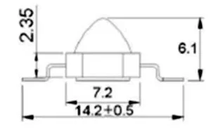 Мощный светодиод ARPL-1W-EPL IR850 60deg (Arlight, Emitter)