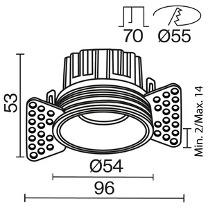 Встраиваемый светильник Technical DL058-12W3K-BS