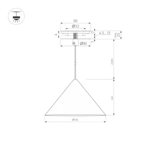 Светильник SP-MAKOTO-R550-14W Warm3000 (BK, 36 deg, 230V, TRIAC) (Arlight, IP20 Металл, 3 года)
