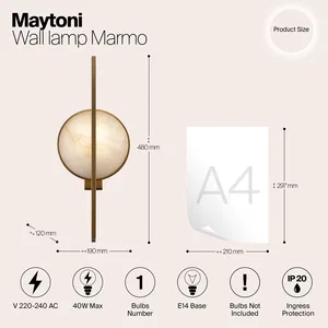 Настенный светильник (бра) Maytoni MOD099WL-01G