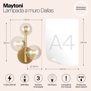 Настенный светильник (бра) Maytoni MOD545WL-03G