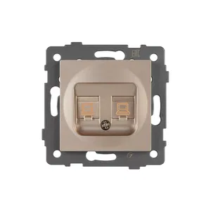 Механизм компьютерной розетки двойной SCT-MPC2-PL-GD-V (RJ-45, CAT6) (Arlight, -)