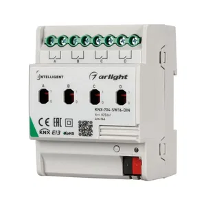 INTELLIGENT ARLIGHT Релейный модуль KNX-704-SW16-DIN (BUS, 4x16A) (Arlight, IP20 Пластик, 2 года)