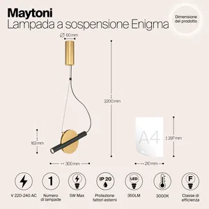 Подвесной светильник Maytoni MOD150PL-L5BS3K
