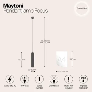 Подвесной светильник Maytoni P075PL-01B