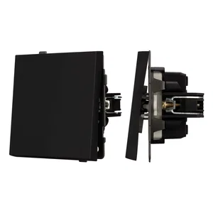Механизм выключателя одноклавишный проходной SWT-TENDO-MKP1-SFPL-BK (230V, 10A) (Arlight, Матовый черный)