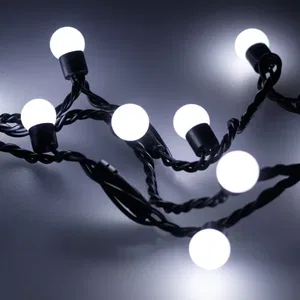 Светодиодная гирлянда ARD-BALL-CLASSIC-D17.5-10000-BLACK-100LED WHITE (230V, 7W) (Ardecoled, IP65)