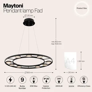 Подвесной светильник Maytoni MOD070PL-L63B3K