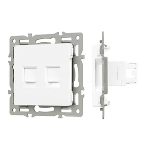 Механизм компьютерной розетки двойной SCT-MPC2-PL-WH (RJ-45, CAT6) (Arlight, -)