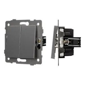 Механизм выключателя двухклавишный непроходной SWT-MK02-PL-GR-V (250V, 10A) (Arlight, -)