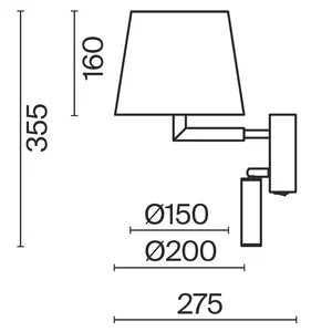 Настенный светильник (бра) Freya FR2057WL-L5BG