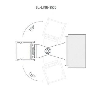 Профиль с экраном SL-LINE-3535-2500 BLACK+OPAL (Arlight, Алюминий)