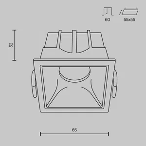 Встраиваемый светильник Technical DL043-01-10W3K-SQ-W