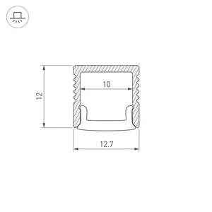 Профиль FANTOM-BENT-W12-SIDE-2000 ANOD (Arlight, Алюминий)