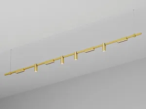 Подвесной светильник HOKASU PL9 (GOLD/3000mm – D55/140mm/3K/60W/38deg)