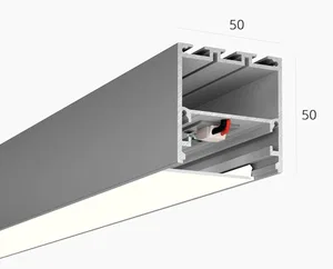 Линейный светильник LINE5050-П NoPS (Anod/2530mm/LT70 — 4K/85W) — БЕЗ БП