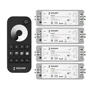 INTELLIGENT ARLIGHT Диммер SMART-SET-PWM-101-72-DIM-PD-SUF Black (5-36V, 1x8A, x4, ПДУ 13кн, 2.4G) (IARL, IP20 Пластик, 5 лет)