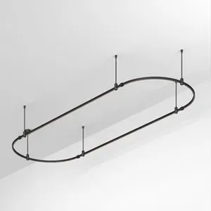Основание ART-APRIORI-OVAL-ROD-400-3000x1000 (BK) (Arlight, IP20 Металл, 3 года)