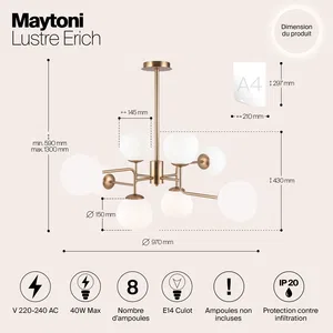 Подвесной светильник Maytoni MOD221-PL-08-G