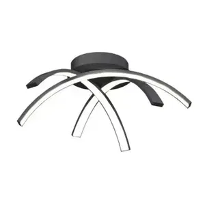 Люстра LED накладная фигурная D60CM цвет черный  "ПРИХОЖАЯ стиль лофт" 4К