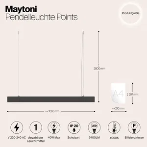 Подвесной светильник Maytoni P050PL-L40B4K