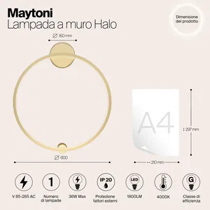 Настенный светильник (бра) Maytoni MOD005WL-L22BSK1