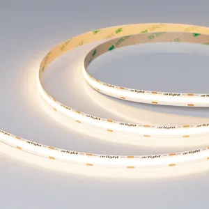 Лента COB-X576-10mm 24V Warm3500 (15 W/m, IP20, 5m) (Arlight, высок.эфф.150 лм/Вт)