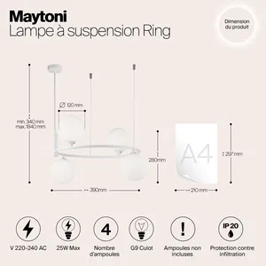 Подвесной светильник Maytoni MOD013PL-04W