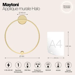 Настенный светильник (бра) Maytoni MOD005WL-L22BSK1
