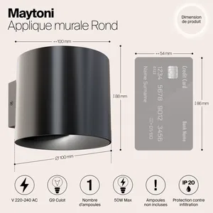 Настенный светильник (бра) Maytoni C066WL-01B