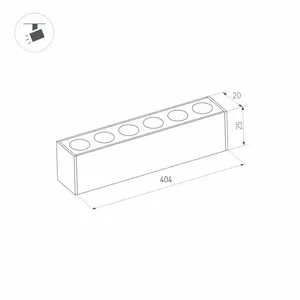 Светильник MAG-DOTS-25-L400-12W Day4000 (BK, 30 deg, 24V) (Arlight, IP20 Металл, 5 лет)