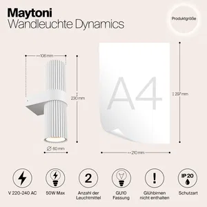 Настенный светильник (бра) Maytoni MOD326WL-02W