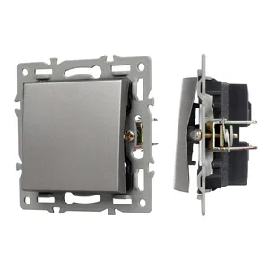 Механизм выключателя одноклавишный проходной SWT-MKP1-PL-GR (250V, 16A) (Arlight, -)