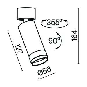 Потолочный светильник Technical C055CL-L12W4K-Z-B