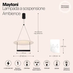 Подвесной светильник Maytoni MOD280PL-L23B3K
