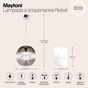 Подвесной светильник Maytoni MOD322PL-L6B3K