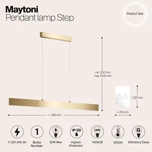 Подвесной светильник Maytoni P010PL-L30G3K