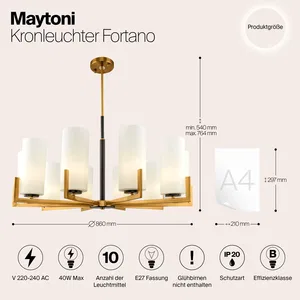 Подвесной светильник Maytoni MOD089PL-10BS