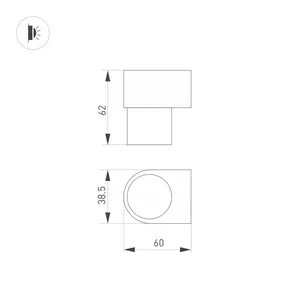 Светильник SP-SPICY-WALL-MINI-S60x39-3W Warm3000 (BK, 40 deg, 230v) (Arlight, IP20 Металл, 3 года)
