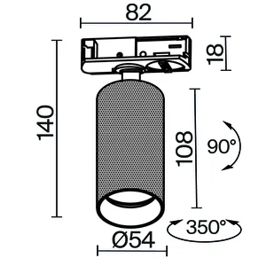 Трековый светильник Technical TR089-1-GU10-BMG
