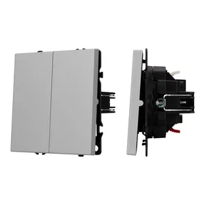 ARL NOBE Выключатель 2 кл софт-тач никель SWT-MK02-SFPL-IS (250V, 10A) (Arlight, -)