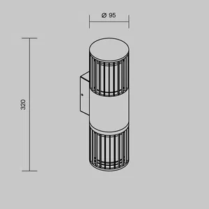 Уличный настенный светильник Outdoor O492WL-02GF