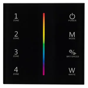 Панель Sens SMART-P30-RGBW Black (230V, 4 зоны, 2.4G) (Arlight, IP20 Пластик, 5 лет)