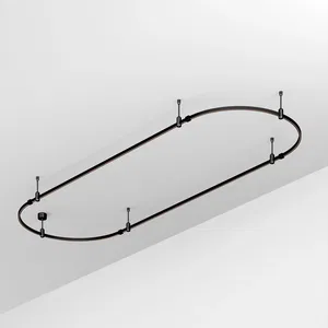 Основание ART-APRIORI-OVAL-ROD-200-3000x1000 (BK) (Arlight, IP20 Металл, 3 года)